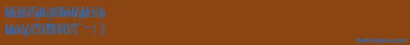 Czcionka slender – niebieskie czcionki na brązowym tle