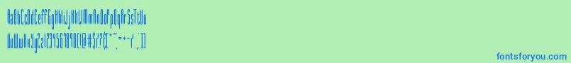 slender-fontti – siniset fontit vihreällä taustalla