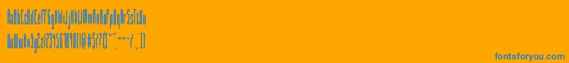 Czcionka slender – niebieskie czcionki na pomarańczowym tle
