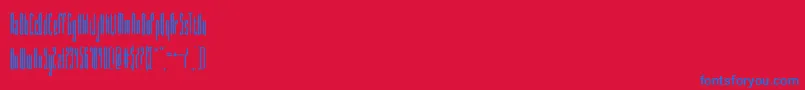Czcionka slender – niebieskie czcionki na czerwonym tle