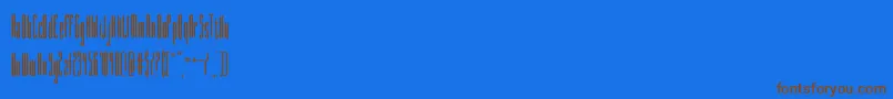 Czcionka slender – brązowe czcionki na niebieskim tle