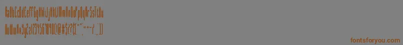 Czcionka slender – brązowe czcionki na szarym tle