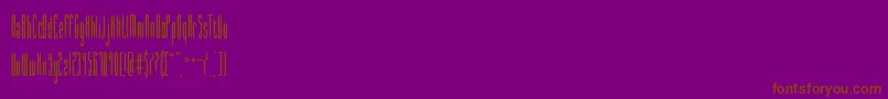 フォントslender – 紫色の背景に茶色のフォント