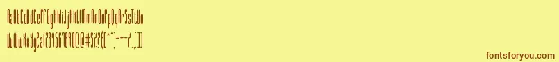 slender-fontti – ruskeat fontit keltaisella taustalla