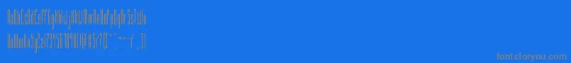 フォントslender – 青い背景に灰色の文字