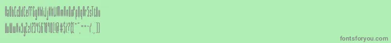 Czcionka slender – szare czcionki na zielonym tle