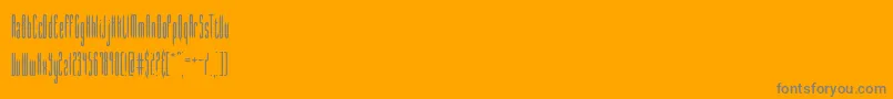 slender-fontti – harmaat kirjasimet oranssilla taustalla