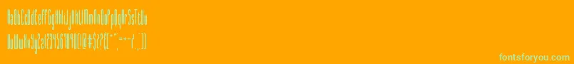 Czcionka slender – zielone czcionki na pomarańczowym tle