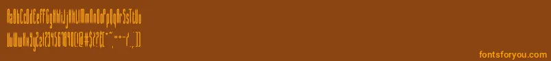 Czcionka slender – pomarańczowe czcionki na brązowym tle