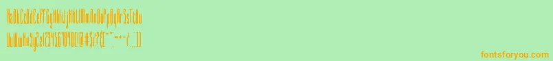 slender-fontti – oranssit fontit vihreällä taustalla