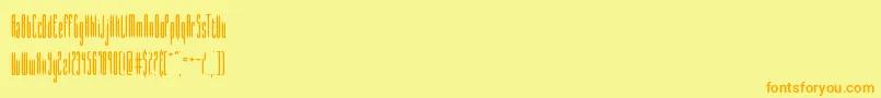 slender-fontti – oranssit fontit keltaisella taustalla