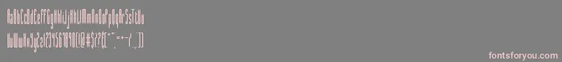フォントslender – 灰色の背景にピンクのフォント