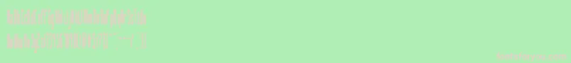 フォントslender – 緑の背景にピンクのフォント