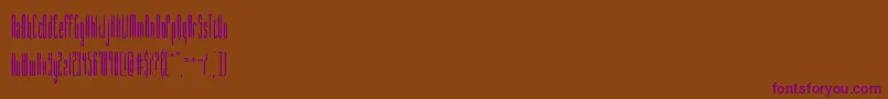 Czcionka slender – fioletowe czcionki na brązowym tle