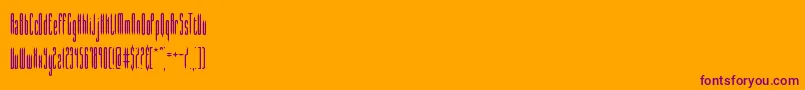 Czcionka slender – fioletowe czcionki na pomarańczowym tle
