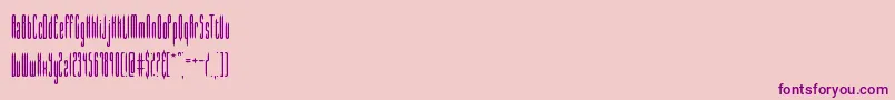 Czcionka slender – fioletowe czcionki na różowym tle