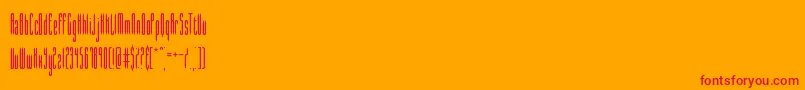 Czcionka slender – czerwone czcionki na pomarańczowym tle