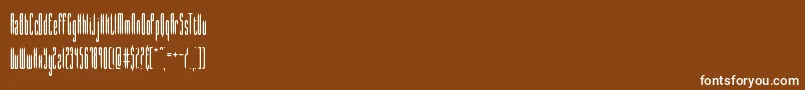 Czcionka slender – białe czcionki na brązowym tle