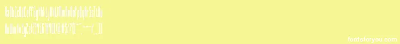 Czcionka slender – białe czcionki na żółtym tle