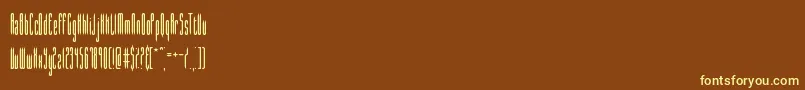 Czcionka slender – żółte czcionki na brązowym tle