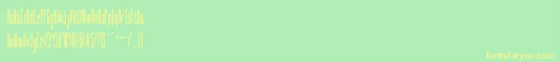 Czcionka slender – żółte czcionki na zielonym tle