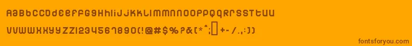 Dunebug Font – Brown Fonts on Orange Background