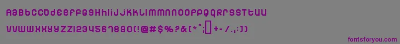 Шрифт Dunebug – фиолетовые шрифты на сером фоне