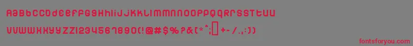 Dunebug Font – Red Fonts on Gray Background