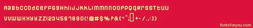 Dunebug Font – Yellow Fonts on Red Background