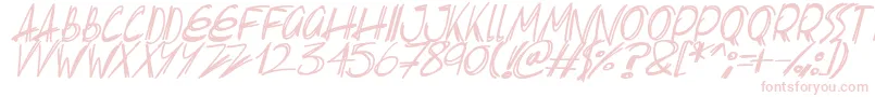 Slenderscratch Italic Font – Pink Fonts on White Background