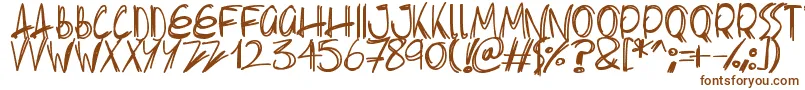 Slenderscratch Font – Brown Fonts on White Background