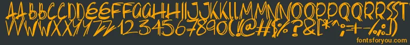 Шрифт Slenderscratch – оранжевые шрифты на чёрном фоне