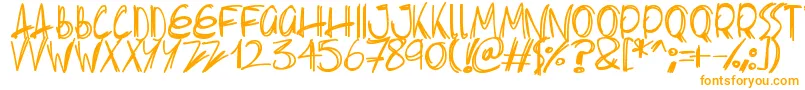 Slenderscratch Font – Orange Fonts on White Background