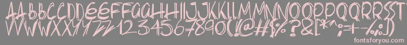 Slenderscratch Font – Pink Fonts on Gray Background