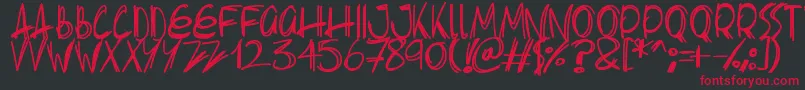 Slenderscratch Font – Red Fonts on Black Background
