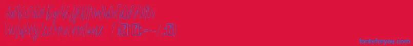 SlenderThin-fontti – siniset fontit punaisella taustalla