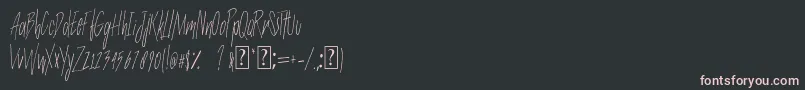 SlenderThin Font – Pink Fonts on Black Background