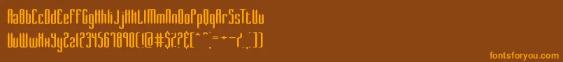 slenderw Font – Orange Fonts on Brown Background