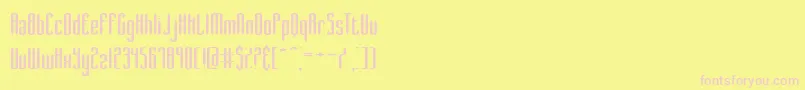 slenderw Font – Pink Fonts on Yellow Background