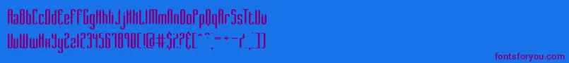 slenderw Font – Purple Fonts on Blue Background