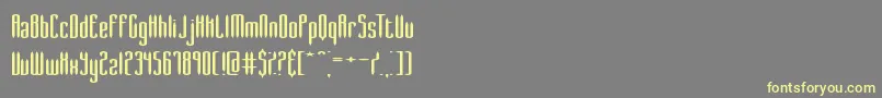 slenderw Font – Yellow Fonts on Gray Background