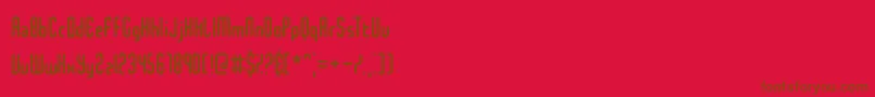 slenmini Font – Brown Fonts on Red Background
