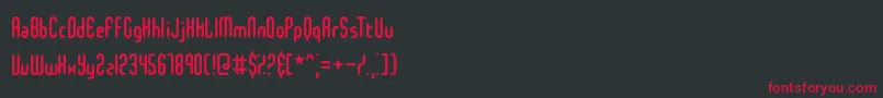 slenmini Font – Red Fonts on Black Background
