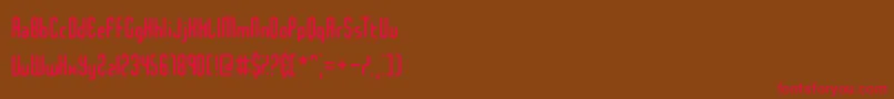slenmini Font – Red Fonts on Brown Background