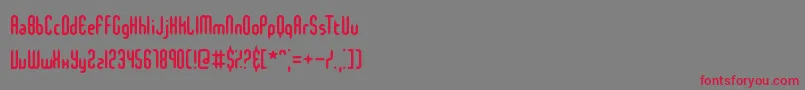 slenmini Font – Red Fonts on Gray Background