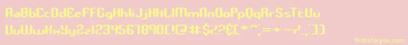 slenstub Font – Yellow Fonts on Pink Background