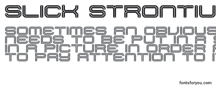 Slick strontium Font
