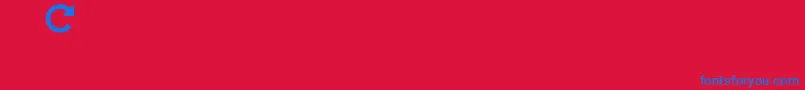 Fonte slick – fontes azuis em um fundo vermelho