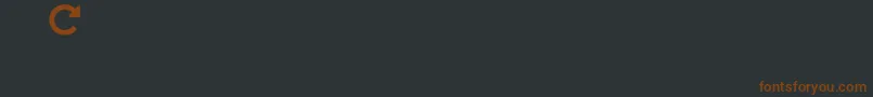 slick-Schriftart – Braune Schriften auf schwarzem Hintergrund