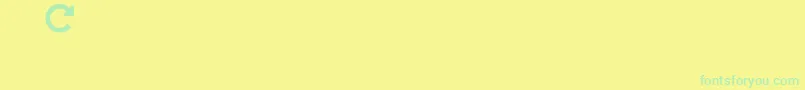 フォントslick – 黄色い背景に緑の文字